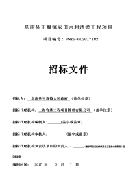 阜南王堰镇农田水利清淤工程项目