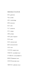 英语语法专业术语