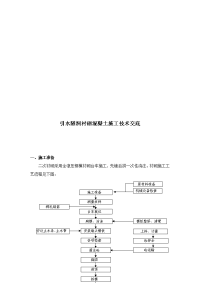 引水隧洞衬砌混凝土施工技术交底资料