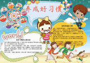 小报：习惯成就未来word小报手抄报模板 (3).docx