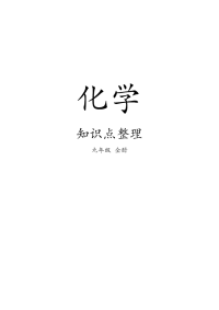 初中化学全册中考总复习资料最全