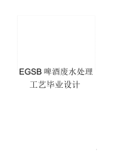 EGSB啤酒废水处理工艺毕业设计