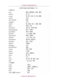 【AAA】初中中考必备1600单词词汇(全)