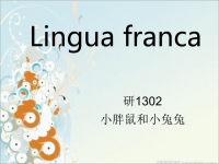 Lingua franca 社会语言学