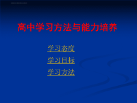 高中学习方法指导(主题班会)讲解课件