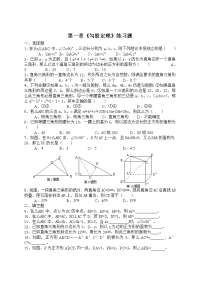 初中勾股定理练习题