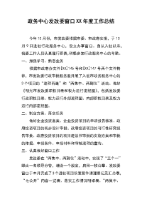 政务中心发改委窗口xx年度工作总结