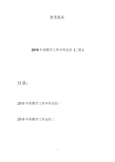 2019年初数学工作年终总结(二篇).docx