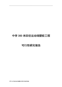 中学300米田径运动场塑胶工程可行性研究报告