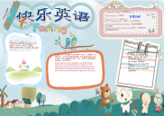 小报：快乐英语word小报手抄报模板 (2).docx