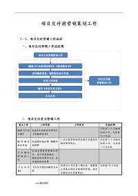 项目交付前营销策划工作