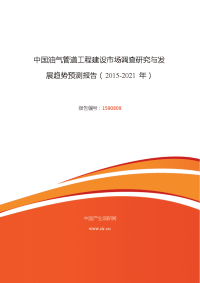 油气管道工程建设调研及发展前景分析