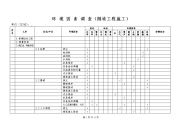 隧道工程环境因素调查表