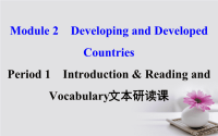 高中英语DevelopingandDevelopedCountriesPeriod1IntroductionReadingandVocabulary课件x