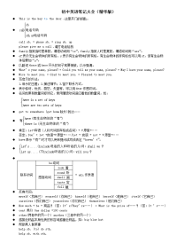 初中英语笔记精华版