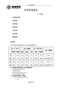 初中英语语法 代词