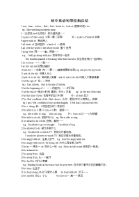 中考英语复习(初中句型结构总结)