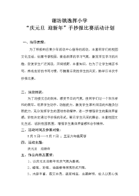 中心小学庆元旦_迎新年手抄报比赛活动方案.doc