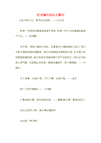 有关细节的名言警句.doc