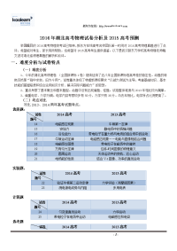 2014年湖北高考物理试卷分析和2015高考预测