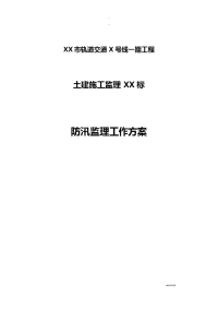 防汛监理工作方案
