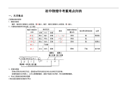 初中物理中考重难点归纳(整理)