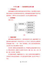 2016初中数学中考二轮复习高分攻略：中考专题——归纳猜想系列专题