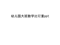 幼儿园大班数学比轻重ppt教学提纲.ppt