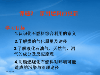 高中化学《家用燃料的更新》课件 鲁科选修1