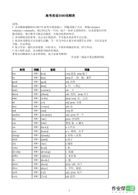 高中英语3500词频表