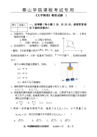 《大学物理》模拟试题