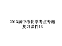 最新届中考化学考点专题复习课件13课件ppt