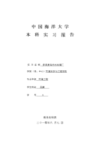 青岛麦岛污水处理厂实习报告