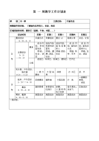 第 一 周教学工作计划表