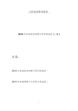 2019年企业综合治理工作年终总结(二篇).docx