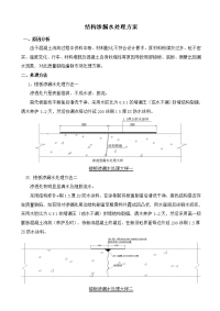 结构漏水处理方案