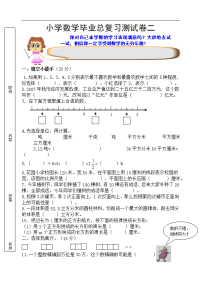 小学数学毕业总复习练习题2