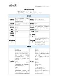 伦敦政治经济学院哲学与经济学本科