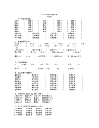 九年级语文测试习题：初中语文字词练习题