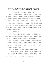 关于污水处理厂对标赶超自查报告的文章