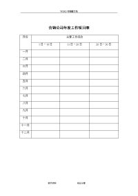 营销表格和销售人员周工作计划总结工作计划表