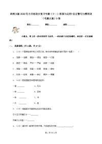 西师大版2020年小升初语文复习专题（十一）积累与运用•名言警句与惯用语（考题大观）D卷.doc