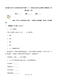 语文版2020年小升初语文复习专题（十一）积累与运用•名言警句与惯用语（考题大观）C卷.doc