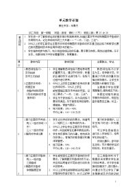 单元教学计划课时计划