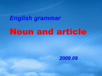高考英语 名词和冠词在高考中的考察课件