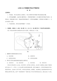 2020年新高考卷Ⅰ地理(山东)高考真题