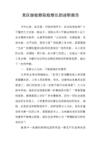 某区级检察院检察长的述职报告_1