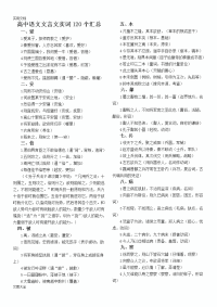 高中语文文言文实词120个汇总情况