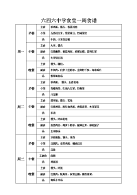 学校食堂菜谱表12