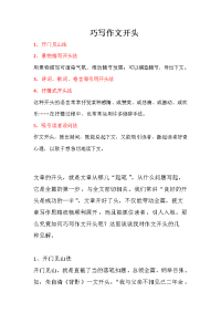巧写作文开头.doc